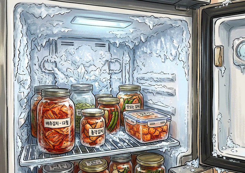 김치냉장고-얼음
